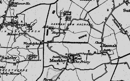 Old map of Hagnaby in 1899