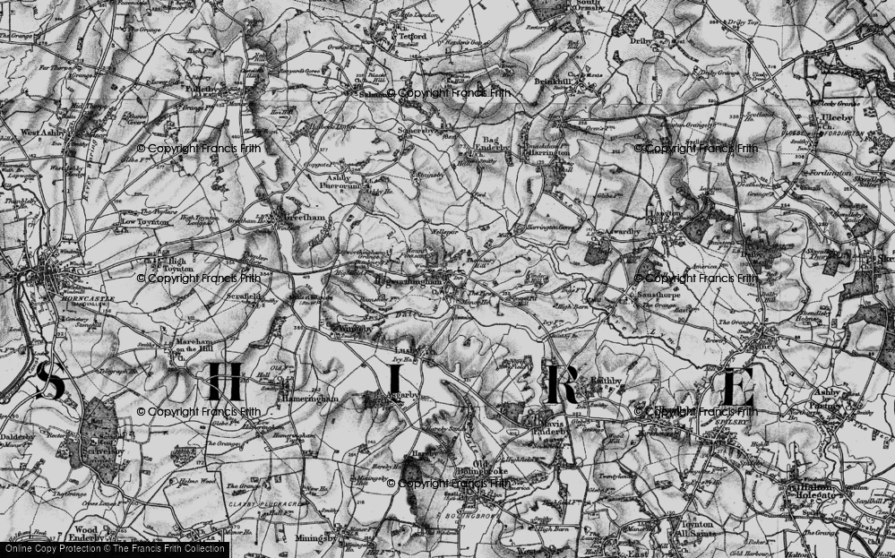 Old Map of Hagworthingham, 1899 in 1899