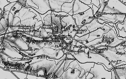 Old map of Hagworthingham in 1899