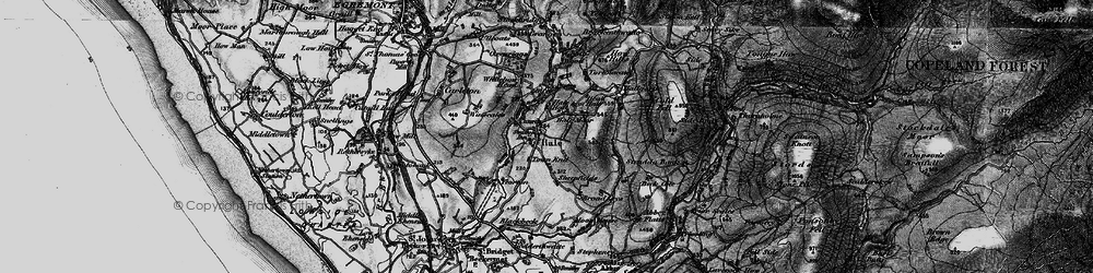 Old map of Whitehow Head in 1897