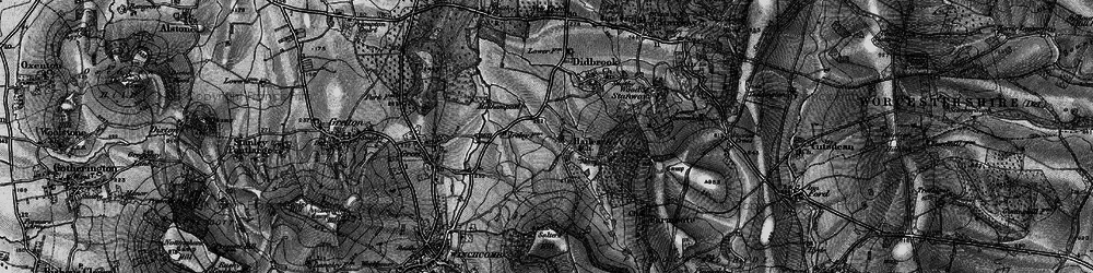Old map of Hailes in 1896