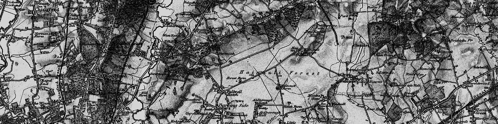 Old map of Hainault in 1896