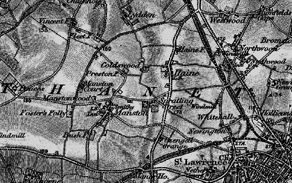 Old map of Haine in 1895