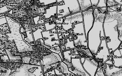 Old map of Hainford in 1898