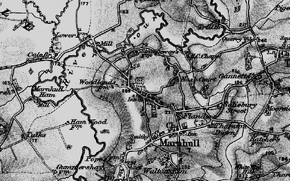Old map of Hains in 1898