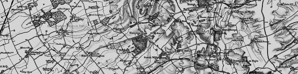 Old map of Hainton in 1899