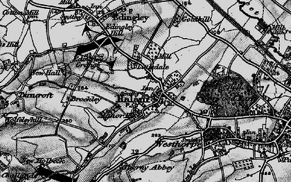 Old map of Halam in 1899