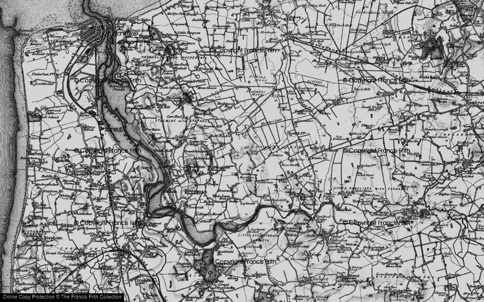 Old Map of Historic Map covering Ashton in 1896
