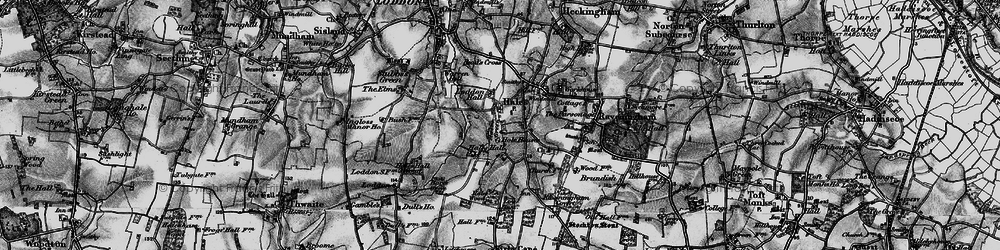 Old map of Loddon Hall in 1898