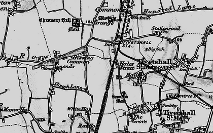 Old map of Bunnett's Moat in 1898