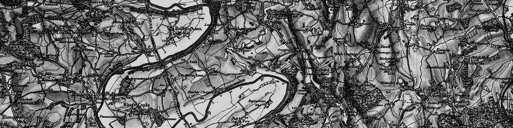 Old map of Hales Wood in 1896