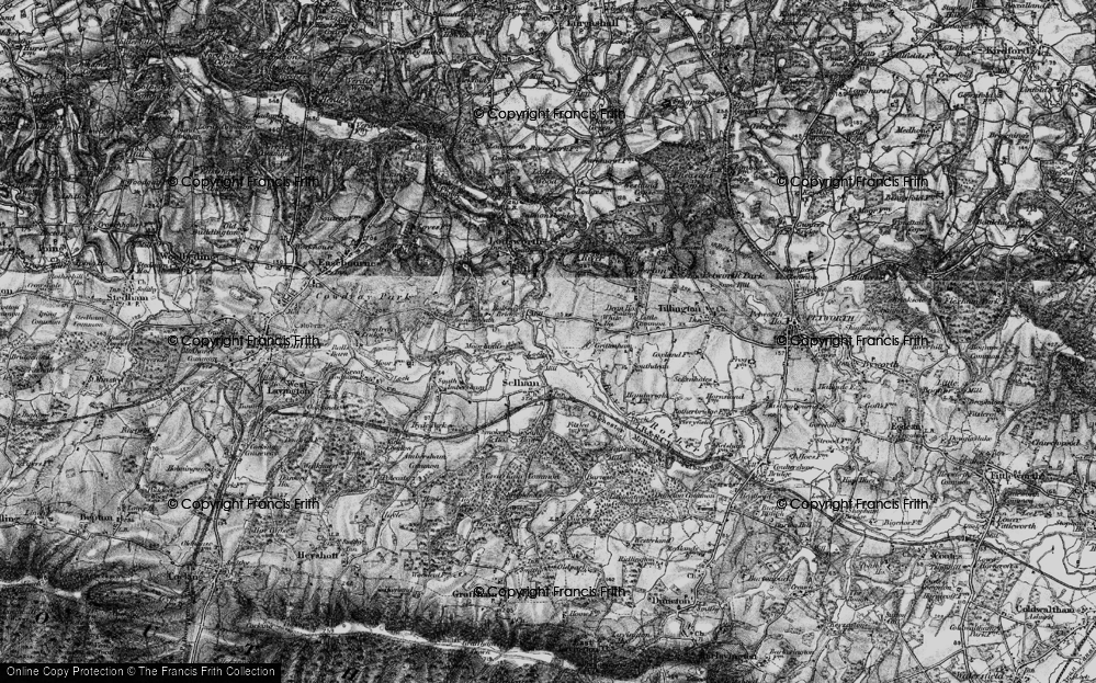 Old Map of Halfway Bridge, 1895 in 1895