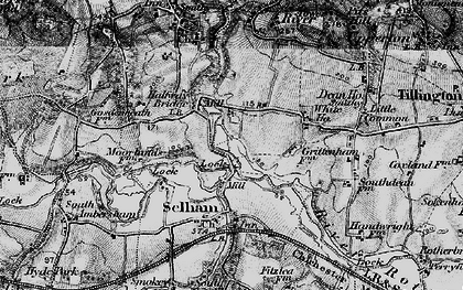 Old map of Halfway Bridge in 1895