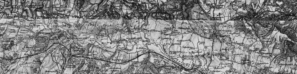 Old map of Halfway Bridge in 1895