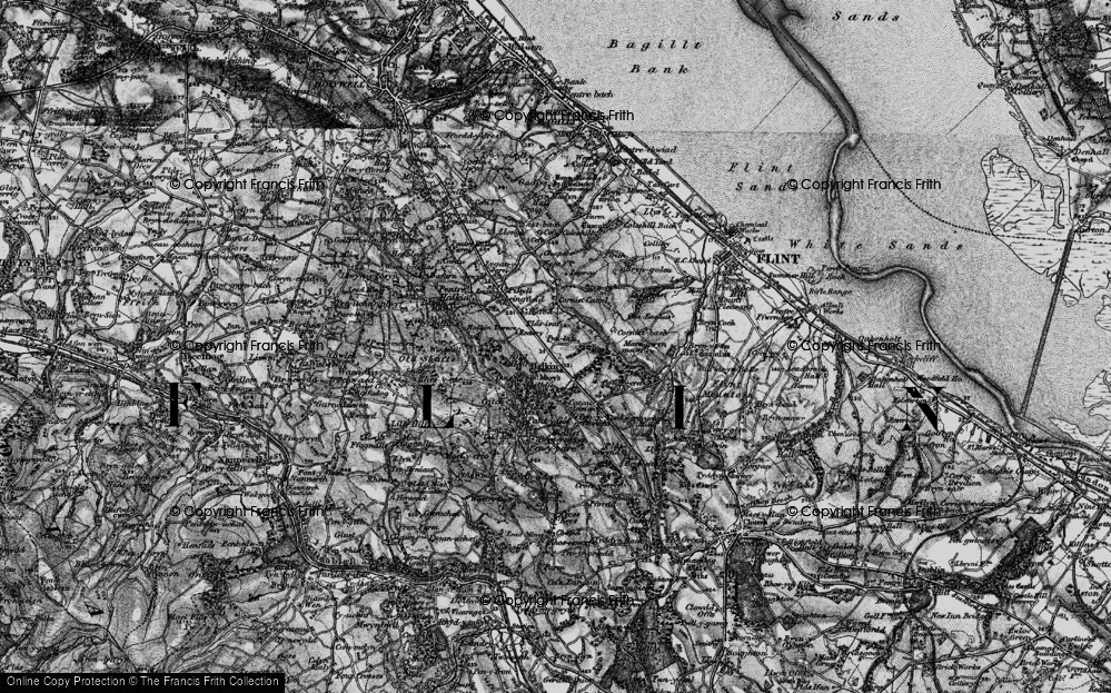 Old Map of Halkyn, 1896 in 1896