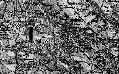 Old map of Halkyn Mountain in 1896