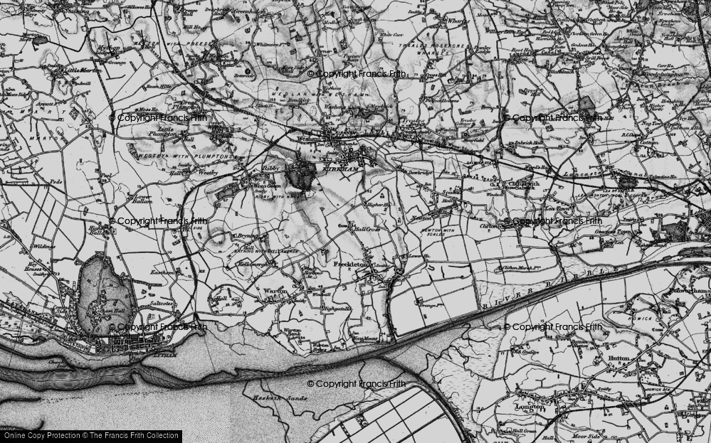 Old Map of Hall Cross, 1896 in 1896