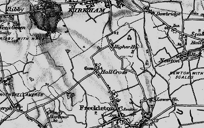 Old map of Hall Cross in 1896