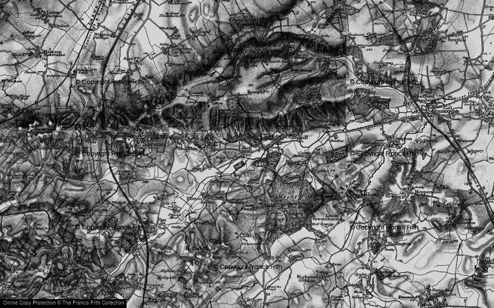 Old Map of Hall End, 1896 in 1896