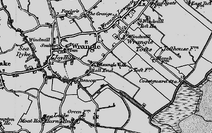 Old map of Hall End in 1898