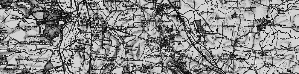 Old map of Hall End in 1899