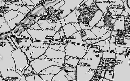 Old map of Hall Garth in 1898