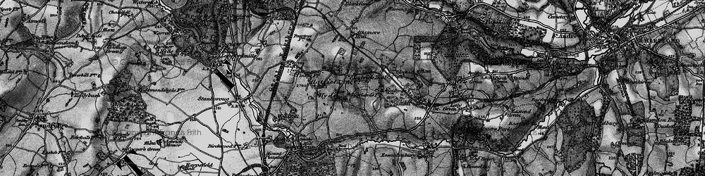 Old map of Hall Grove in 1896