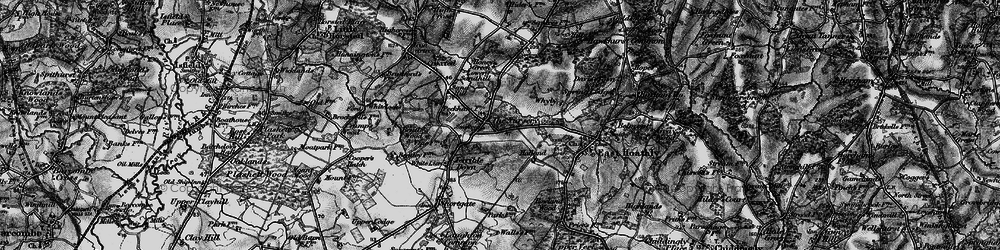 Old map of Halland in 1895