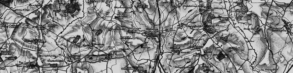 Old map of Hallaton in 1899