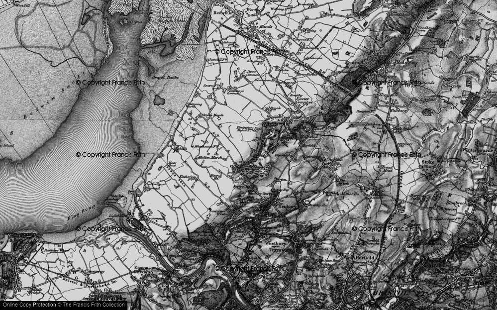 Old Map of Hallen, 1898 in 1898