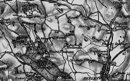 Old map of Hallend in 1898