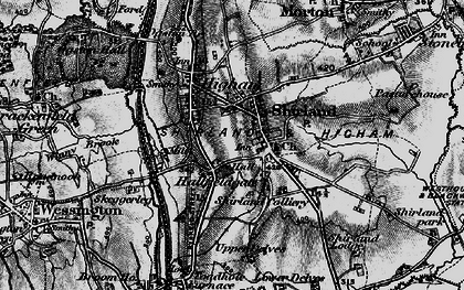 Old map of Hallfield Gate in 1896