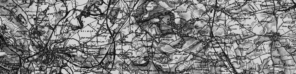 Old map of Hallgarth in 1898