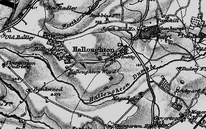 Old map of Halloughton in 1899