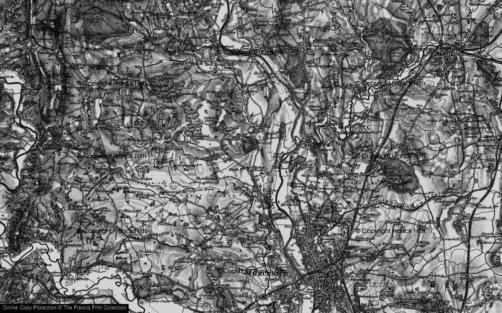 Old Map of Hallow Heath, 1898 in 1898
