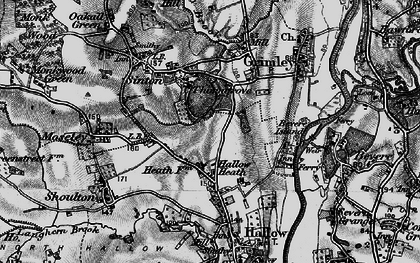 Old map of Hallow Heath in 1898