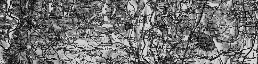 Old map of Hallow Heath in 1898
