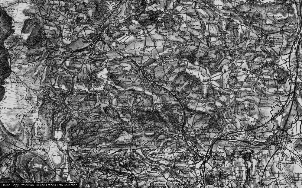 Old Map of Hallowes, 1896 in 1896