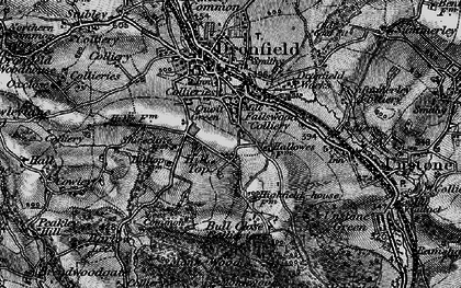 Old map of Hallowes in 1896