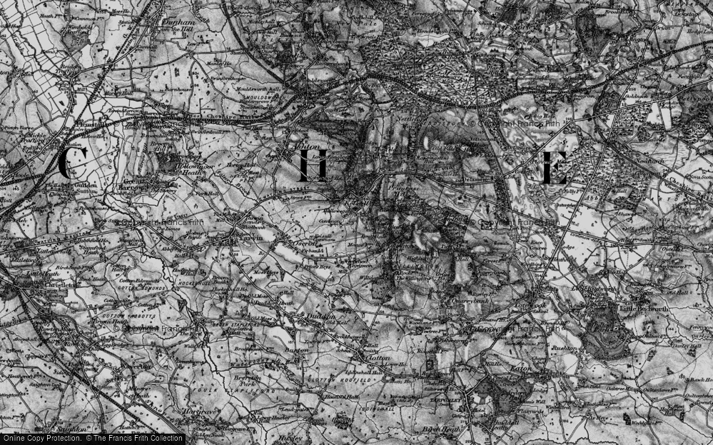 Old Map of Hallowsgate, 1896 in 1896