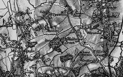 Old map of Hallwood Green in 1896