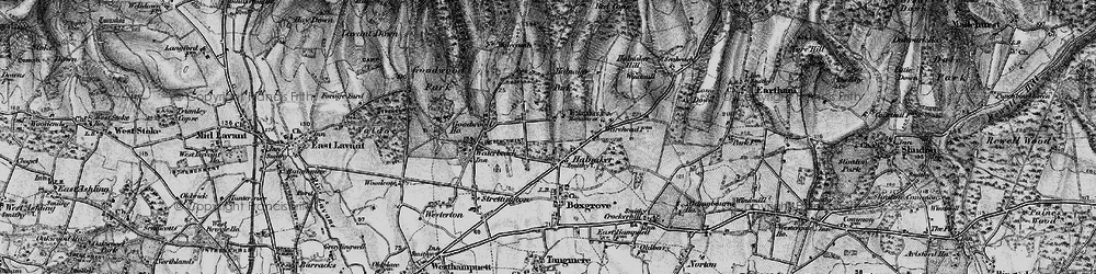 Old map of Halnaker in 1895