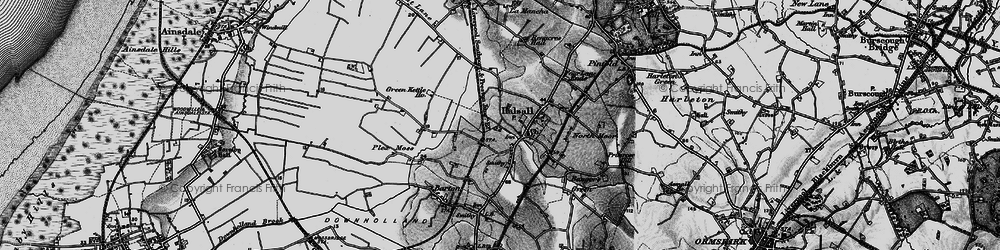 Old map of Halsall in 1896