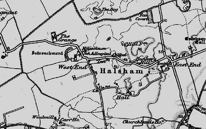 Old map of Halsham in 1895
