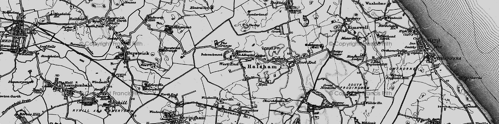 Old map of Halsham in 1895