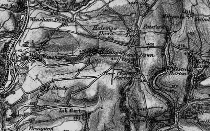 Old map of Halsinger in 1898