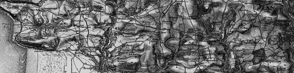 Old map of Halsinger in 1898