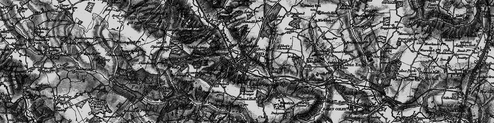 Old map of Halstead in 1895