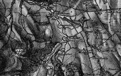 Old map of Haltcliff Bridge in 1897