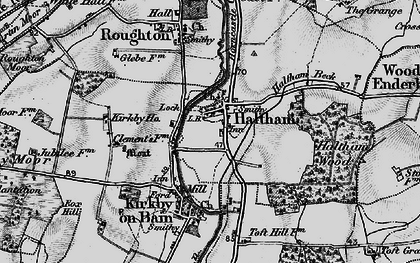 Old map of Haltham in 1899